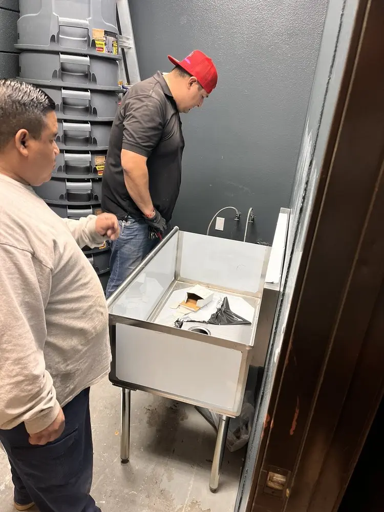 Commercial plumbing and sink installation in Hammond